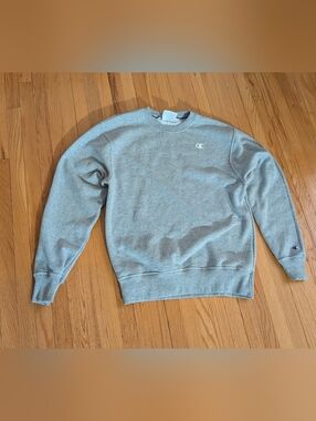 Champion Gray Crewneck Sweatshirt with Small Logo